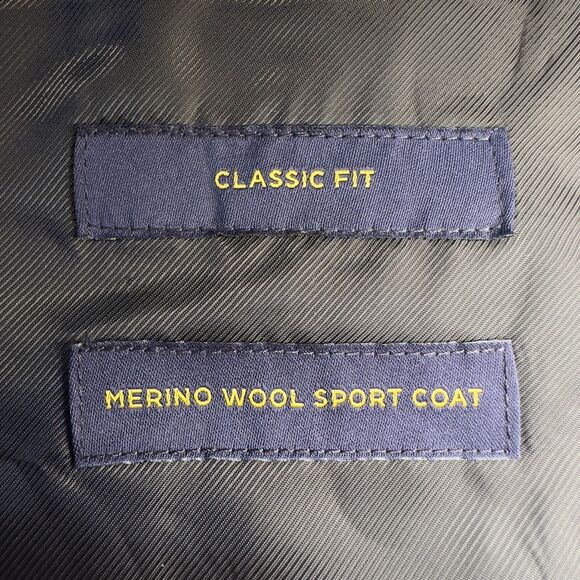 STAFFORD Mens 46R Brown LambWool Blazer Sport Coat Two-Button Jacket Classic fit - Picture 10 of 11